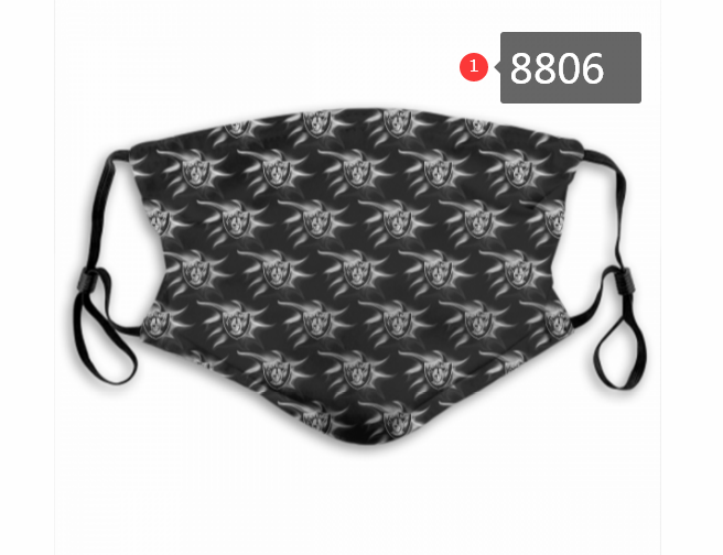 Oakland Raiders #5 Dust mask with filter->nfl dust mask->Sports Accessory